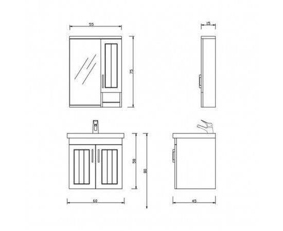 Kale Denko Lotus Banyo Dolabı KLD02