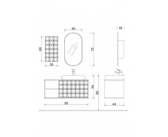 Kale Denko Oscar Banyo Dolabı KLD04