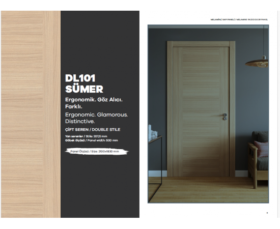 KALE MELAMİNLİ KAPI PANELİ / SÜMER