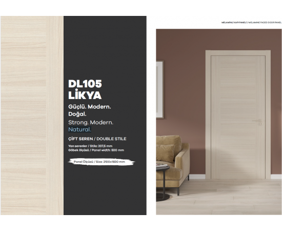 KALE MELAMİNLİ KAPI PANELİ / LİKYA